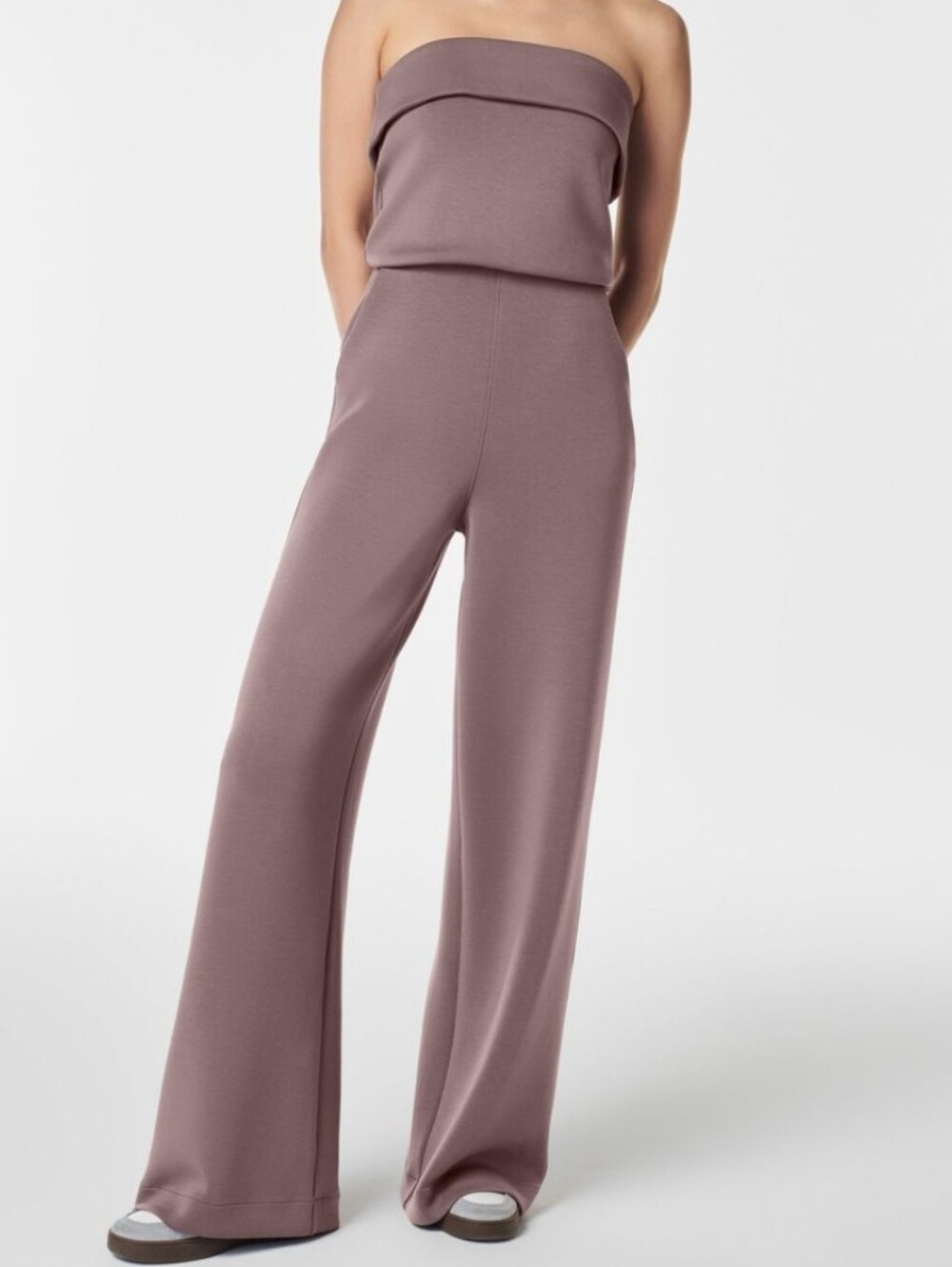 SPANX AirEssentials Strapless Wide Leg Jumsuit Smoke XL